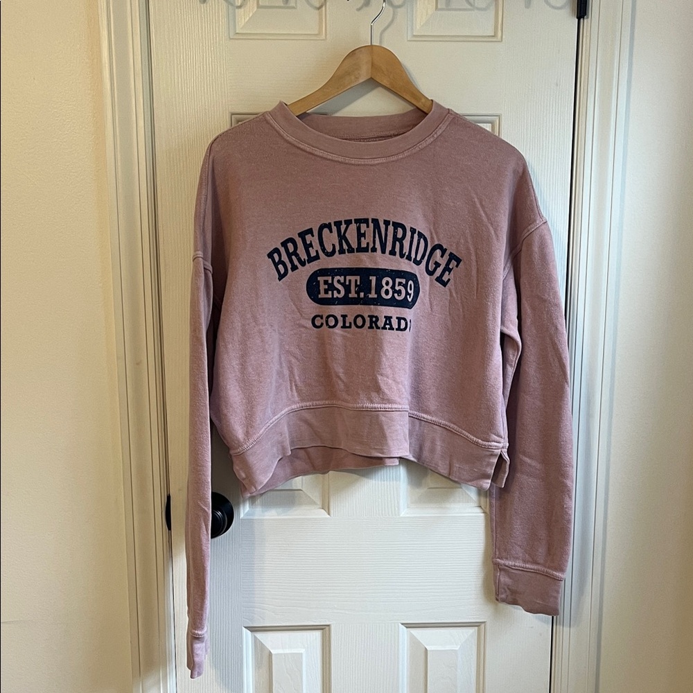 Breckenridge Colorado Cropped Sweatshirt